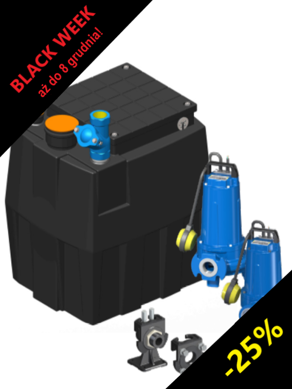 Pratika 200 E6-DA/M2-DA Internal sewage pumping station (compact)