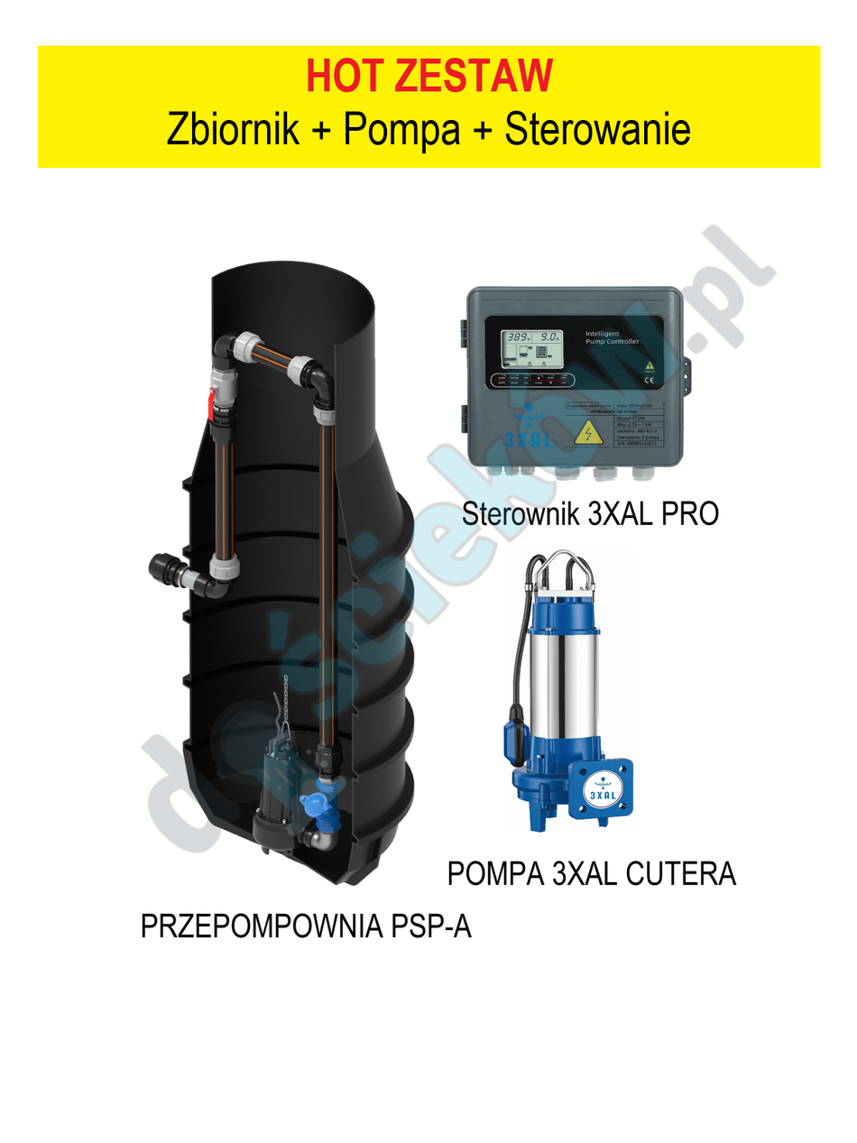 PSP-A home pumping station + CUTERA pump + controller 3XAL PRO + TUYA WI-FI