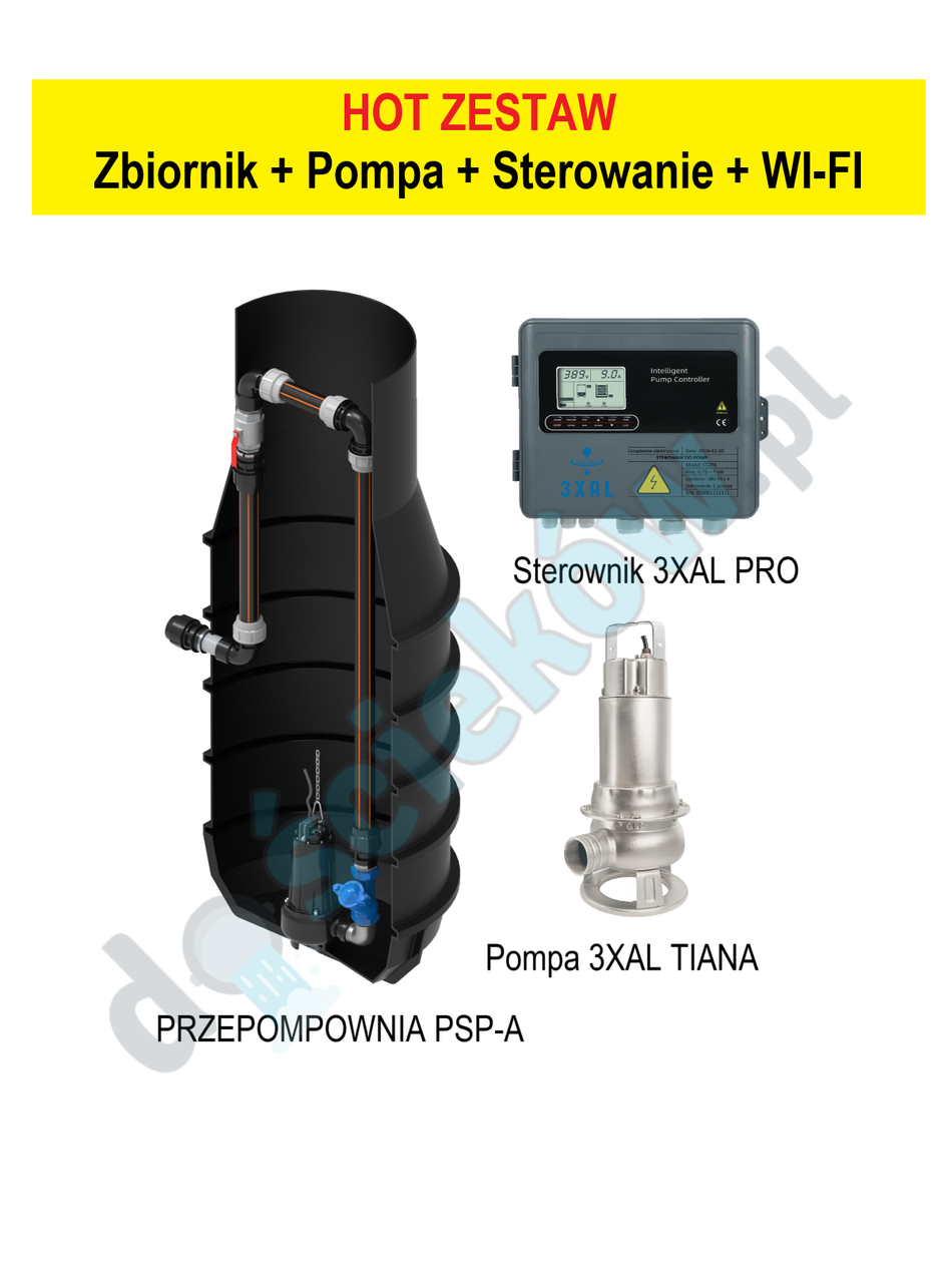 PSP-A home pumping station + TIANA pump + controller 3XAL PRO + TUYA WI-FI