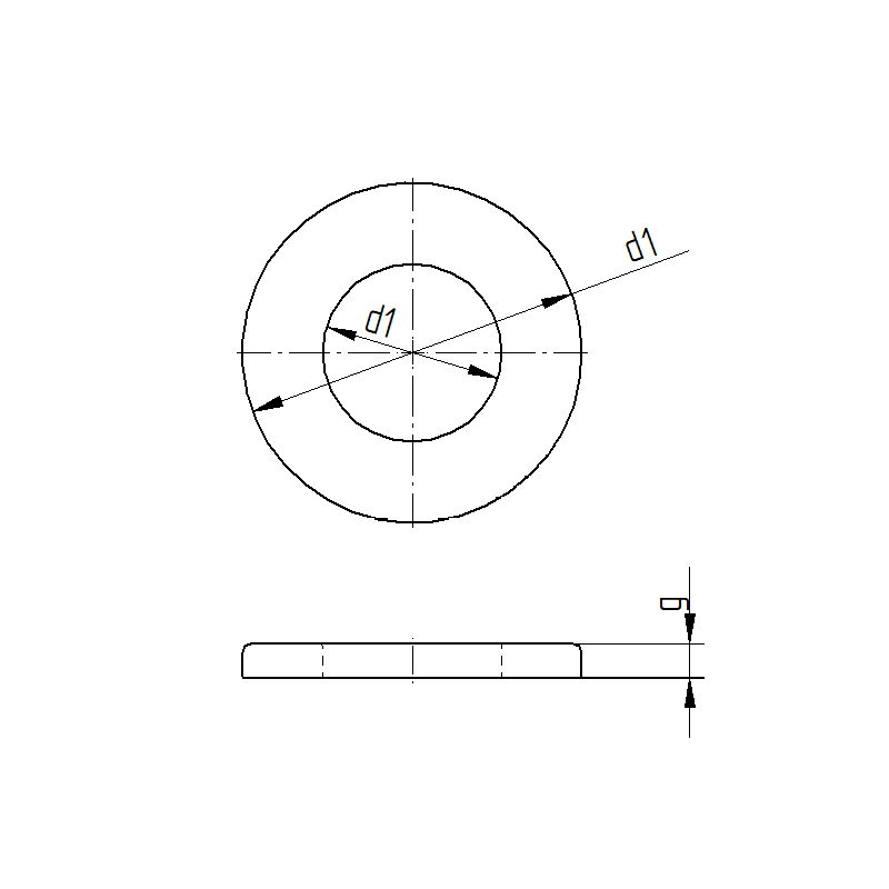 DIN 125 A2 Inox stainless steel pad