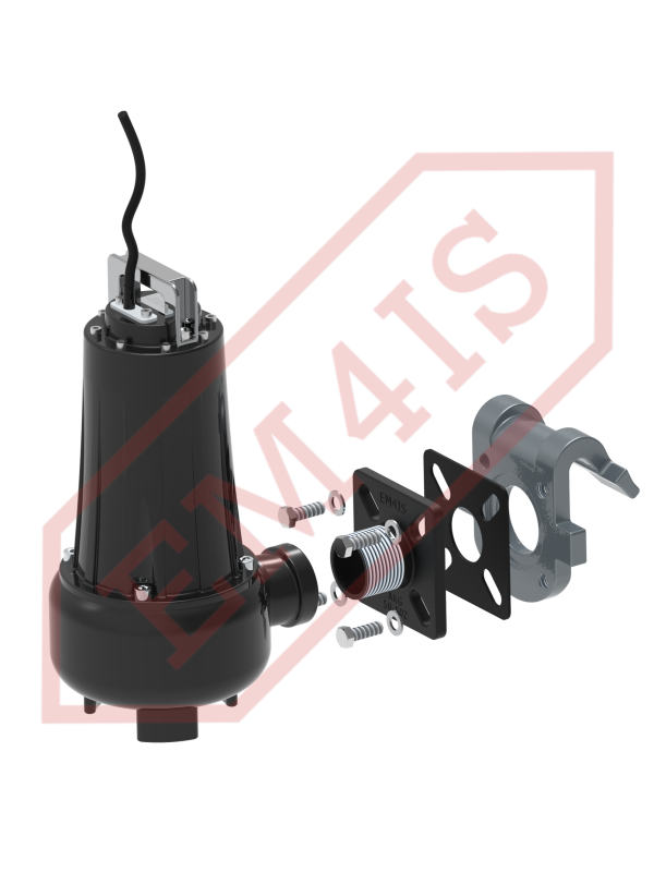 AKG 50-32Z flange-fed adapter DN50 x 1cut "GZ for sewage pumps