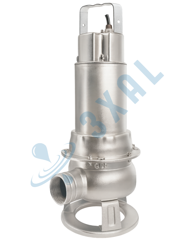 TIANA - Stainless steel pump for raw sewage with a free passage of 50 mm