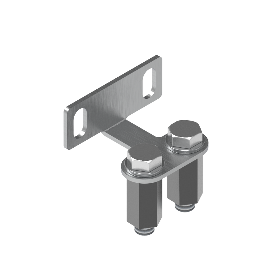 WP-GZ50 guide bracket (Ø26.9x2 guides, spacing 58 mm)