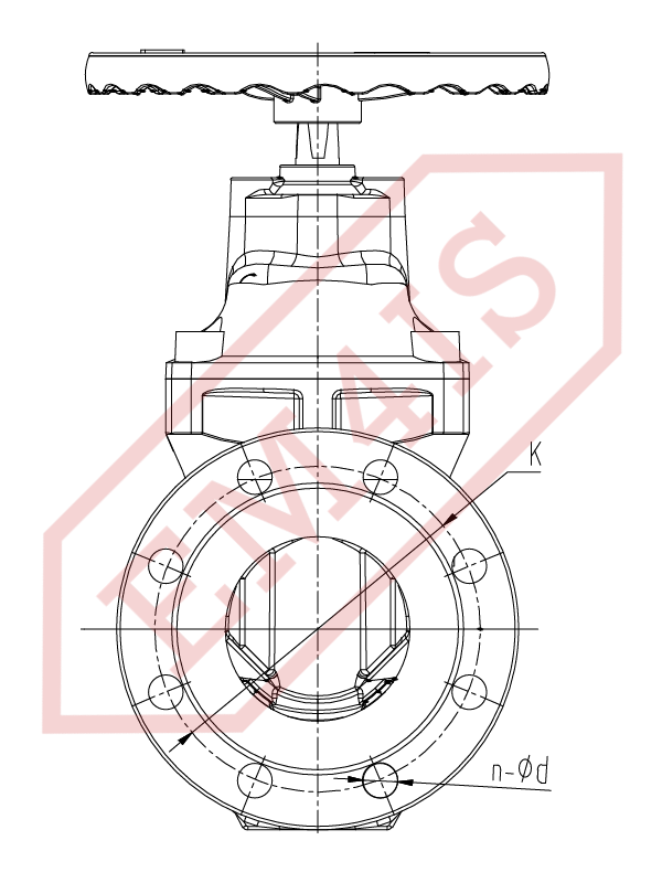 ZKO-K Rubberized flanged wedge gate valve for sewage - DN50 - DN300